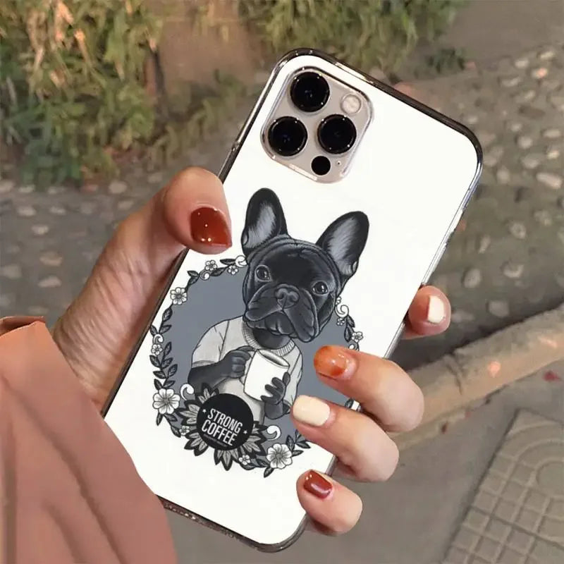 Pug Love: Festive French Bulldog iPhone Case