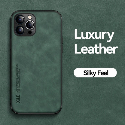 Exquisite Magnetic Luxury Leather iPhone Case - Slim Matte Protection with Anti-Fingerprint & Shockproof Features - Just20InCase