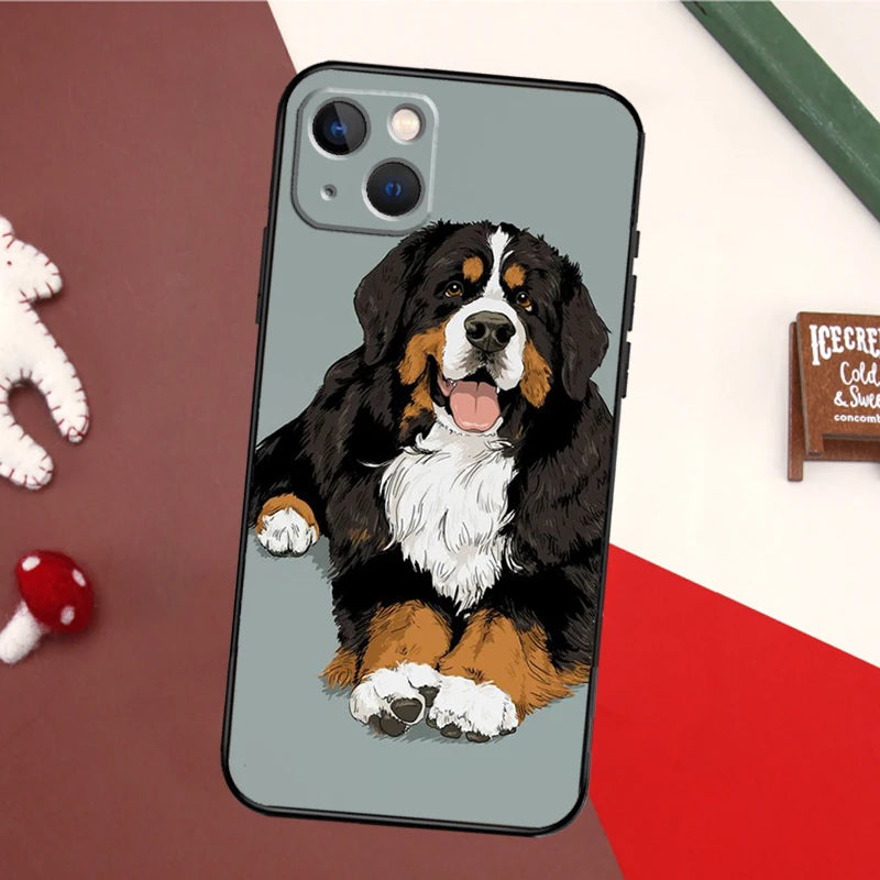 Bernese Bliss: Charming Canine Art iPhone Case