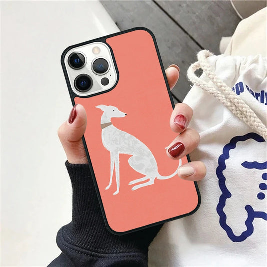 Galgo Grace: Stylish Greyhound Art iPhone Cover