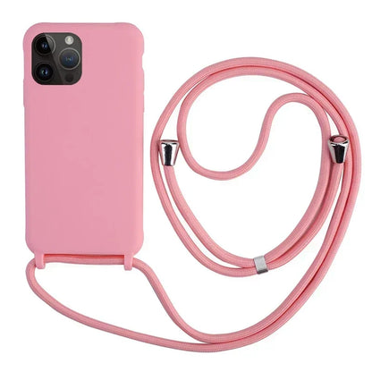 Luxury Crossbody Necklace Lanyard Phone Case - Soft Silicone TPU with Integrated Buckle for Ultimate Protection and Style - Just20InCase