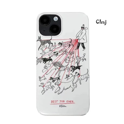 Playful Pup Parade: Adorable Dog Design iPhone Case