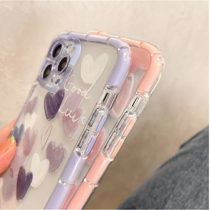 Artistic Purple Wash Clear Case - Premium Shockproof Protection for Your iPhone with Unmatched Style - Just20InCase