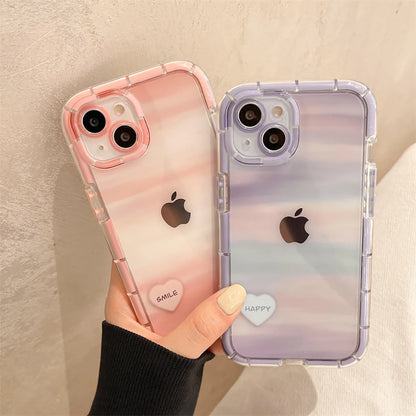 Artistic Purple Wash Clear Case - Premium Shockproof Protection for Your iPhone with Unmatched Style - Just20InCase