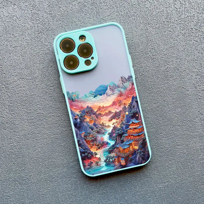 Premium Shockproof Landscape Phone Case with Artistic Mountain Design - Sleek Matte Finish for Ultimate Style and Protection - Just20InCase