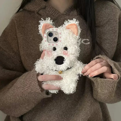 Furry Friend: Adorable Westie Plush iPhone Cover