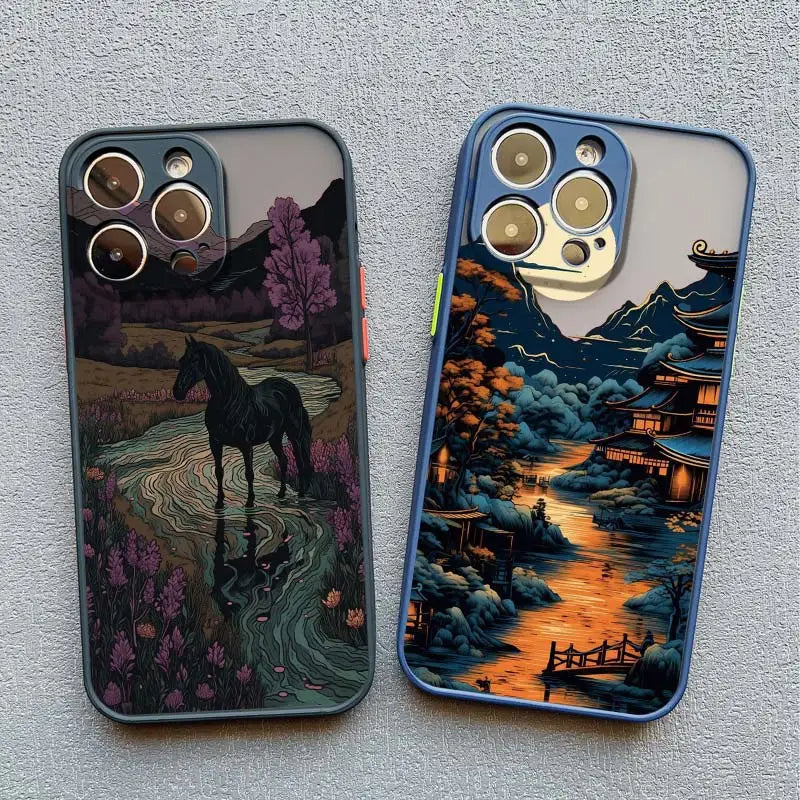 Elegantly Crafted Forest Sunset Art Phone Case: Unmatched Protection Meets Stunning Design - Just20InCase