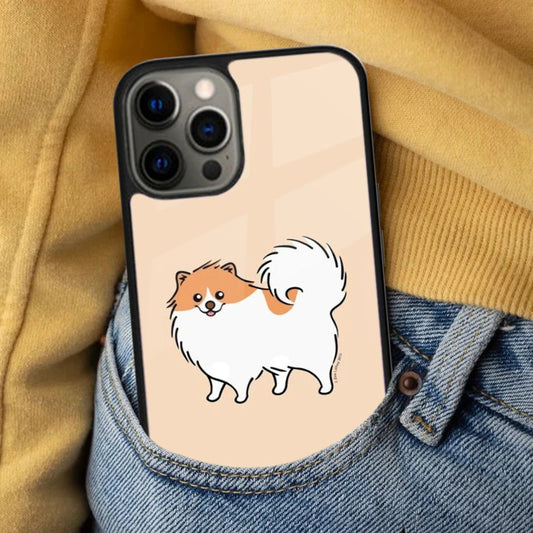 Adorable Pomeranian Whimsy: Artistic Watercolor Phone Case